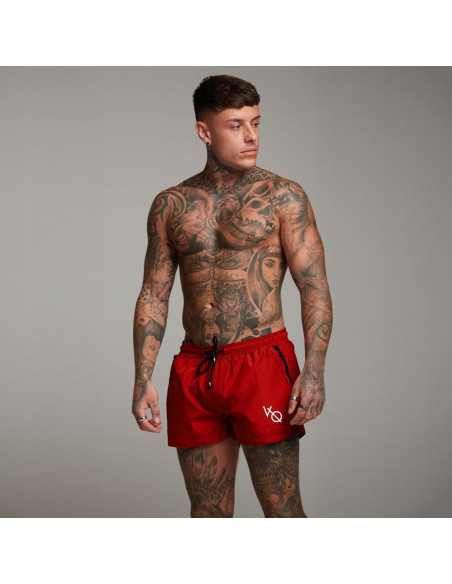KĄPIELÓWKI MĘSKIE SZORTY SPODENKI CZERWONE VQ
