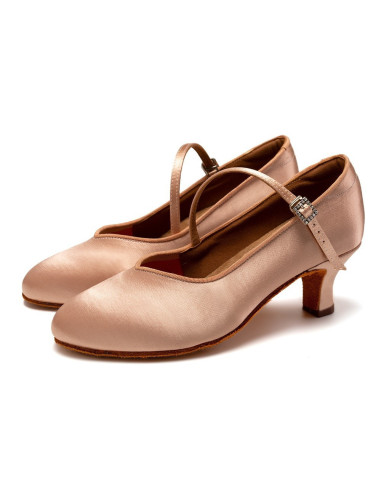 BUTY DO TAŃCA TANECZNE STANDARDU DELIKATNE CIELISTE 5,5cm (Rozmiar: 36)