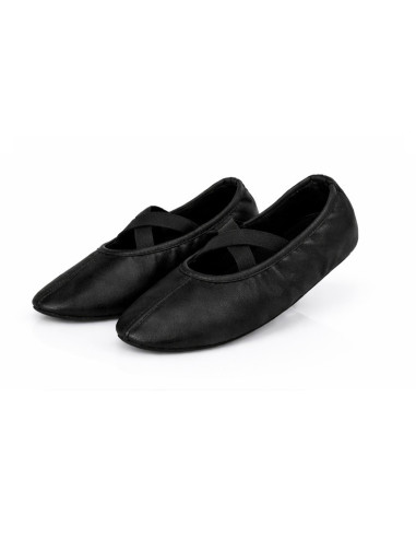 BALETKI DO TAŃCA NA BALET RYTMIKE CZARNE SKÓRZANE (Rozmiar: 33)